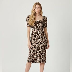 Zara Animal Print Midi Dress